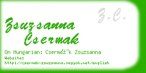 zsuzsanna csermak business card